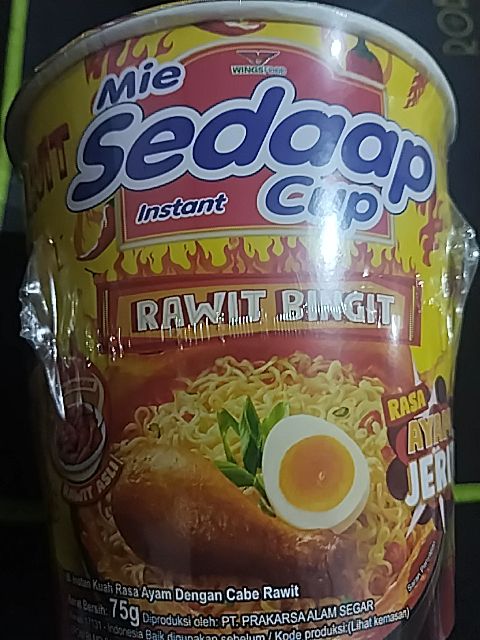 mie sedap cup rawit bingit