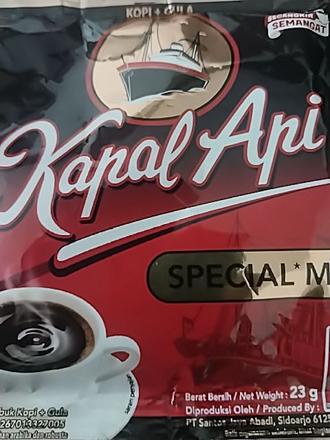 kapal api mix + gula